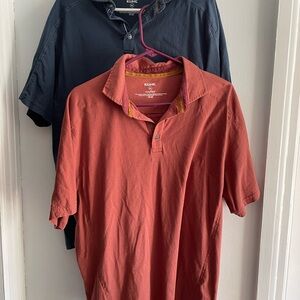 Kuhl Men's XL Red and Blue Polo Shirts. Outdoor Hiking Gear Wildfibre
